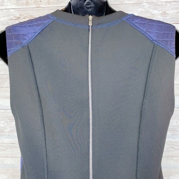 SANDRO Paris Reputation Color-block Scuba Quilted Panel Short Mini Sheath Dress - Picture 7 of 9